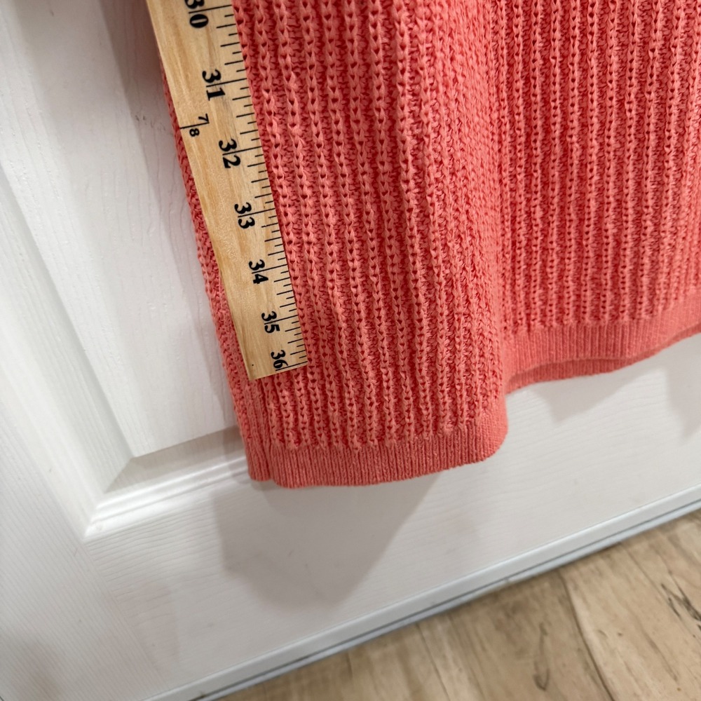Banana Republic Womens Coral Pink Open Knit Sweater Midi Dress XS 706044-01 - Picture 2 of 7
